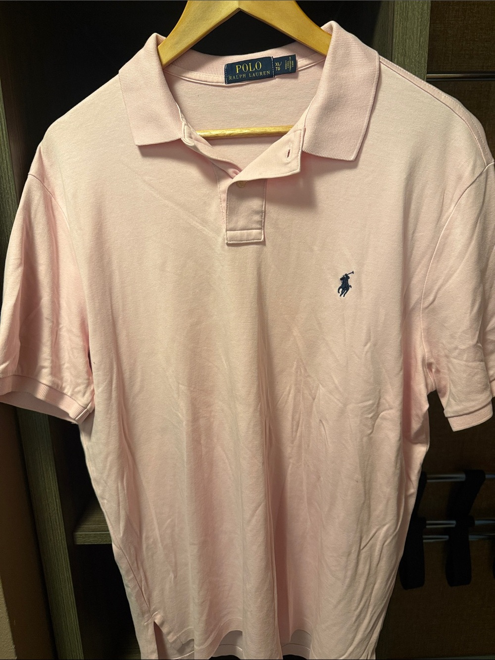 Polo by Ralph Lauren Light Pink Men’s Polo with Navy Pony